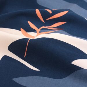 viscose popeline blauw nude