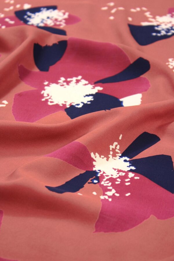 viscose popeline anemona terracotta eglantine et zoe
