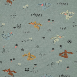 Poppy Fabrics Jersey Melange Dark Mint