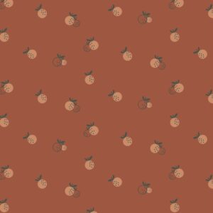 Poppy Fabrics Jersey Fruit rust