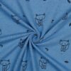 POPPY FABRICS - JERSEY ITALIAN FOX - JEANS BLUE