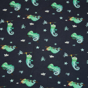 HILCO TEXTILES - JERSEY - CARLO CAMELEON - DARK BLUE