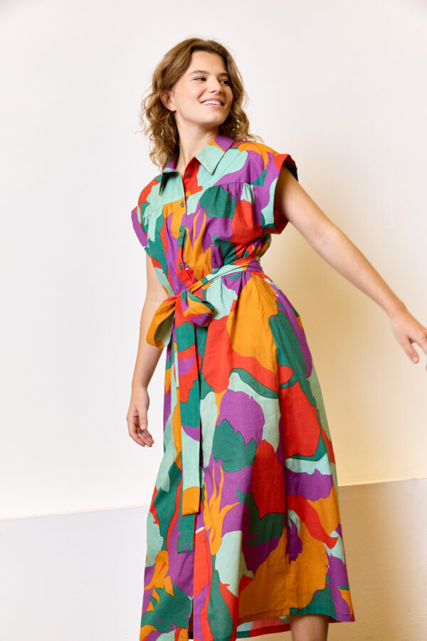 Colourful modern graphic cotton Colourful modern graphic cotton