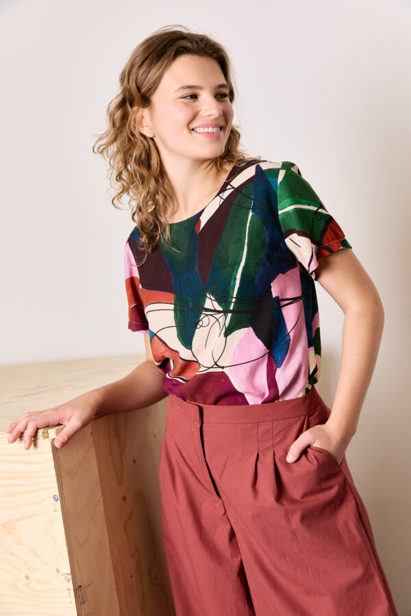 Marsala organic cotton poplin ATELIER JUPE - MARSALA ORGANIC COTTON POPLIN