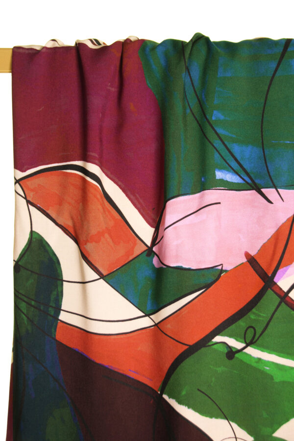 Abstract and colourful print viscose Abstract and colourful print viscose